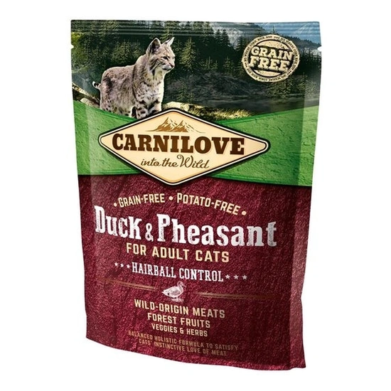 Carnilove Cat Adult Duck & Pheasant Hairball Control- Kacsa és Fácán Hússal 400g