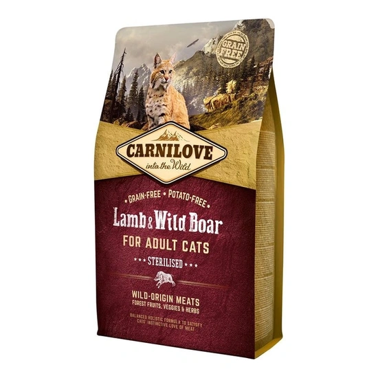 Carnilove Cat Adult Lamb & Wild Boar Sterilised- Bárány & vaddisznó Hússal 2kg