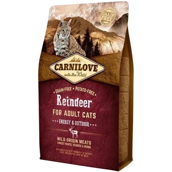 Carnilove Cat Adult Reindeer Energy & Outdoor- Rénszarvas Hússal 2kg
