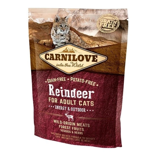 Carnilove Cat Adult Reindeer Energy & Outdoor- Rénszarvas Hússal 400g