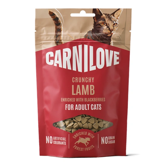 Carnilove Cat Crunchy Snack Lamb enriched with Blackberries - Báránnyal és Szederrel 50g