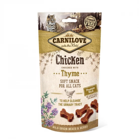 Carnilove Cat Jutalomfalat Semi Moist Chicken&thyme - Csirke kakukkfűvel 50g