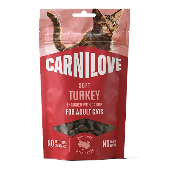 Carnilove Cat Soft Snack Turkey enriched with Catnip - Pulykával és Macskamentával 50g