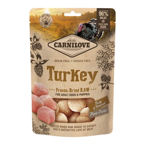 Carnilove Dog Freeze Dried Raw snack Turkey - Pulyka 60g