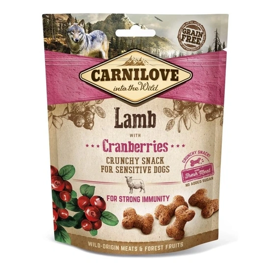 Carnilove Dog Jutalomfalat Crunchy Lamb&cranberries - Bárányhús vörösáfonyával 200g