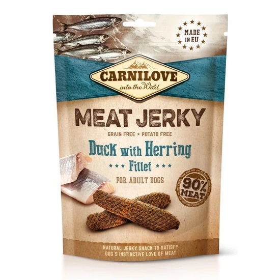 Carnilove Dog Jutalomfalat Jerky Duck&Herring Fillet – kacsa hering filével 100g