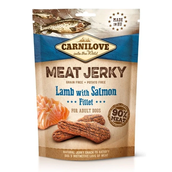 Carnilove Dog Jutalomfalat Jerky Lamb&Salmon Fillet – bárány lazac filével 100g