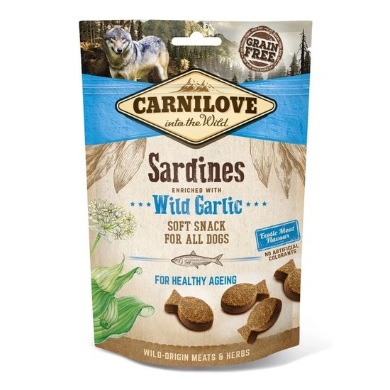Carnilove Dog Jutalomfalat Semi Moist Sardines&wild garlic - Szardínia medvehagymával 200g