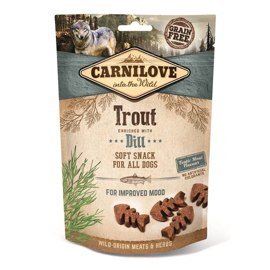 Carnilove Dog Jutalomfalat Semi Moist Trout&dill - Pisztráng kaporral 200g