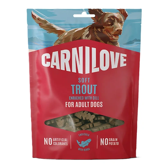 Carnilove Dog Sof Snack Trout Enriched With Dill- Pisztráng Kaporral 200g