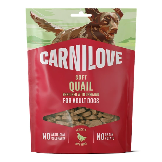 Carnilove Dog Soft Snack Quail Enriched With Oregano - Fürj Oreganóval 200g
