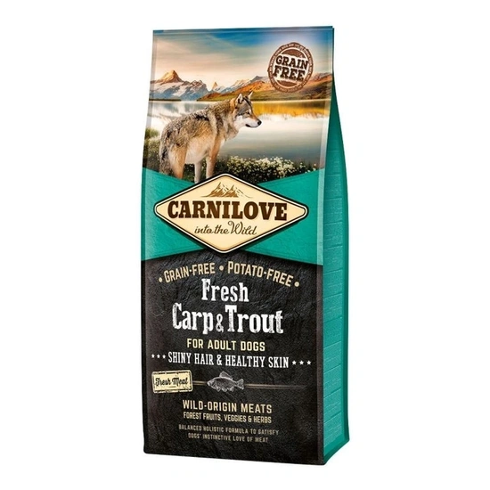 Carnilove Fresh Adult Dog Carp & Trout Hair & Healthy Skin- Ponty & Pisztráng Hússal 12kg