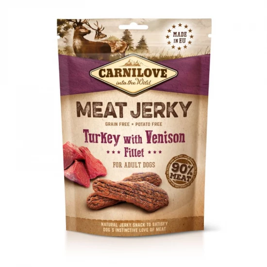 Carnilove Dog Jutalomfalat Jerky Turkey&Venison Fillet – pulyka szarvas filével 100g