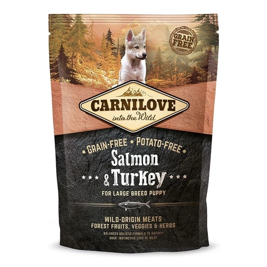 Carnilove Puppy Large Salmon & Turkey- Lazac-Pulyka Hússal 1,5kg