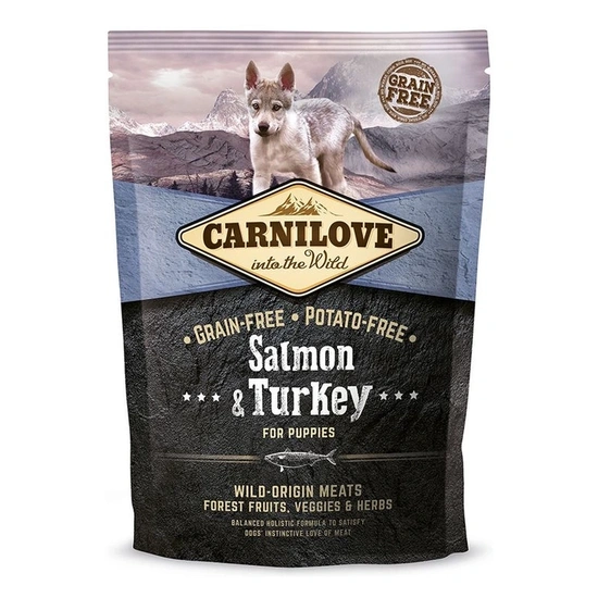 Carnilove Puppy Salmon & Turkey- Lazac-Pulyka Hússal 1,5kg