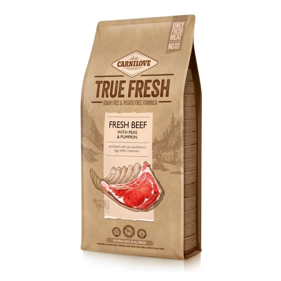 Carnilove True Fresh kutyatáp - Marha, borsó és sütőtök 11,4kg