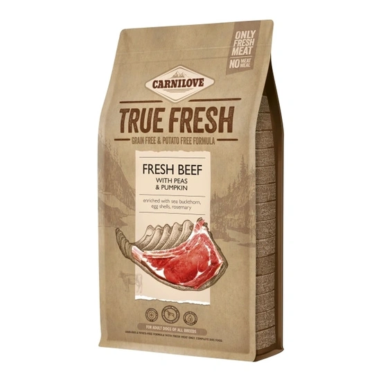 Carnilove True Fresh kutyatáp - Marha, borsó és sütőtök 1,4kg