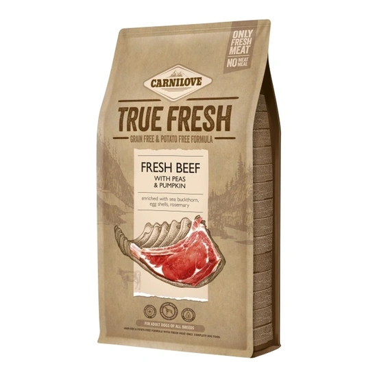 Carnilove True Fresh kutyatáp - Marha, borsó és sütőtök 4kg