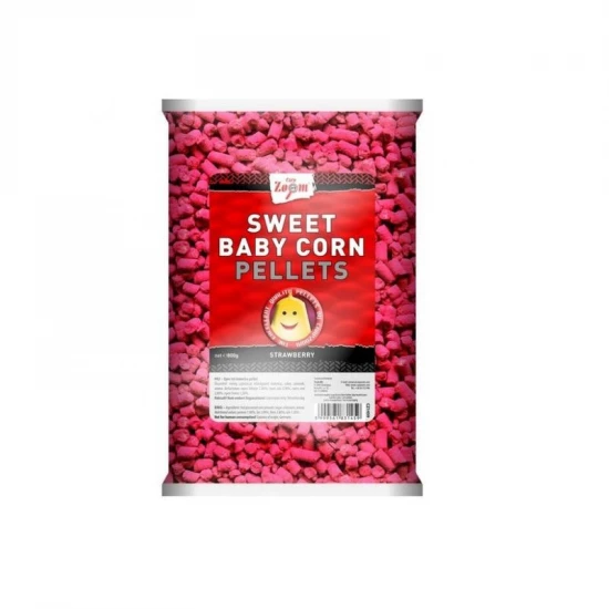 CarpZoom Bébikukorica pellet, eper, 800 g