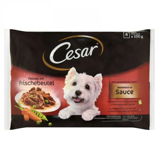 Cesar alutasak Multipack válogatás mártásban 4x100g Cesar alutasak Multipack válogatás mártásban 4x100g
