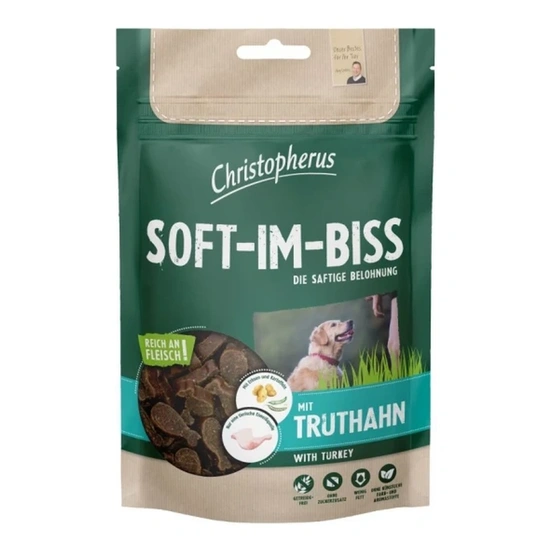 Christopherus Dog Jutalomfalat Grain Free Soft-Im-Biss Pulyka 125g