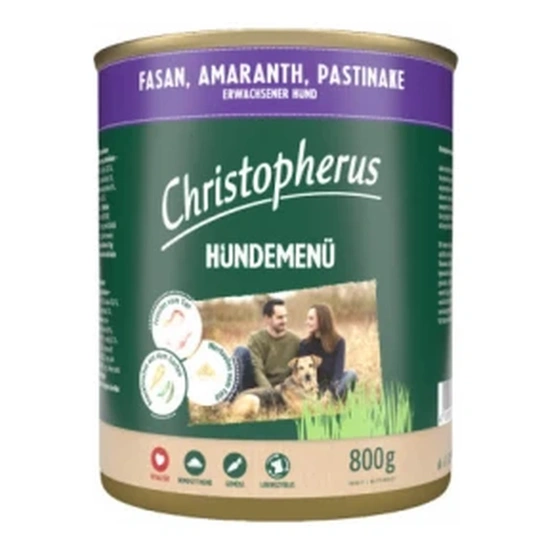 Christopherus Dog konzerv menü fácán, amaránt, paszternák 800g