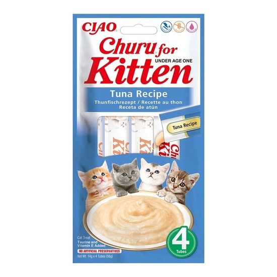 Ciao Churu Kitten Macska Folyékony Jutalomfalat Tonhallal 4x14g