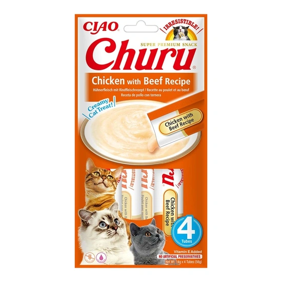 Ciao Churu Macska Folyékony Jutalomfalat Csirkével és Marhával 4x14g