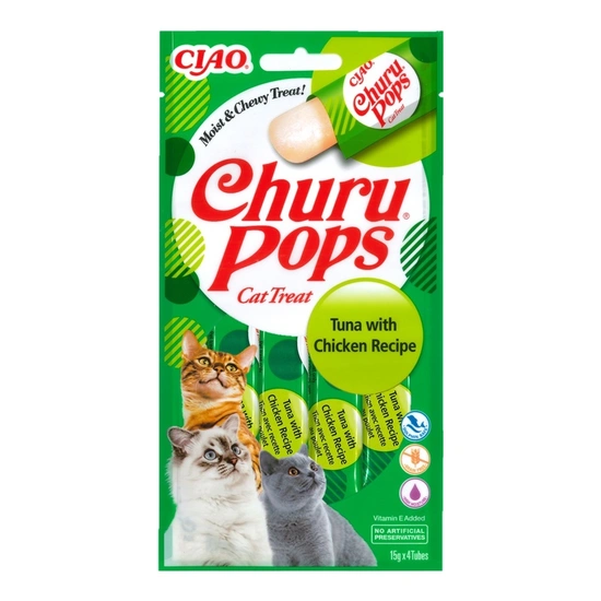 Ciao Churu Pops Macska Jutalomfalat Tonhallal és Csirkével 4x15g