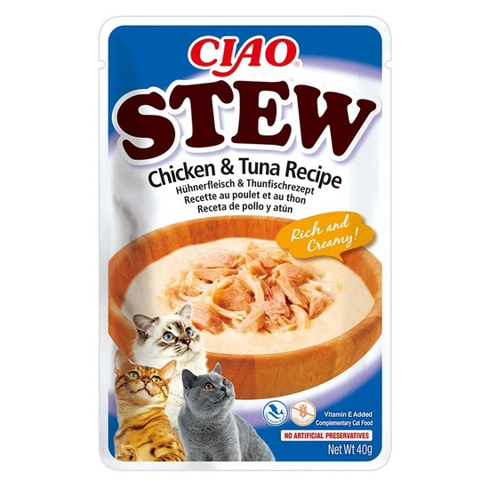 Ciao Stew Macska Ragu Csirkével és Tonhallal 40g
