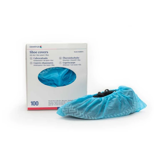 Cipőhuzat, kék, nem szőtt, PP, csúszásmentes