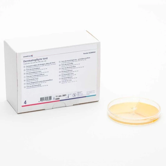 Dermatofita teszt, gomba tenyésztési teszt, petri csésze, DTM / ESA / SAB