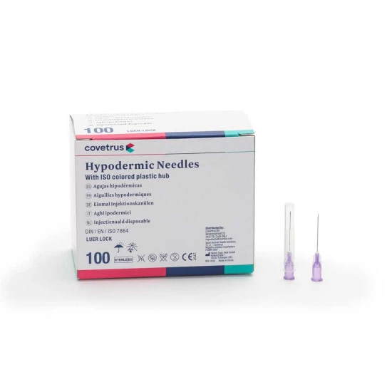 Injekciós tű, RW, hosszú ferde, Luerlock, 24G lila 0.55 x 25mm