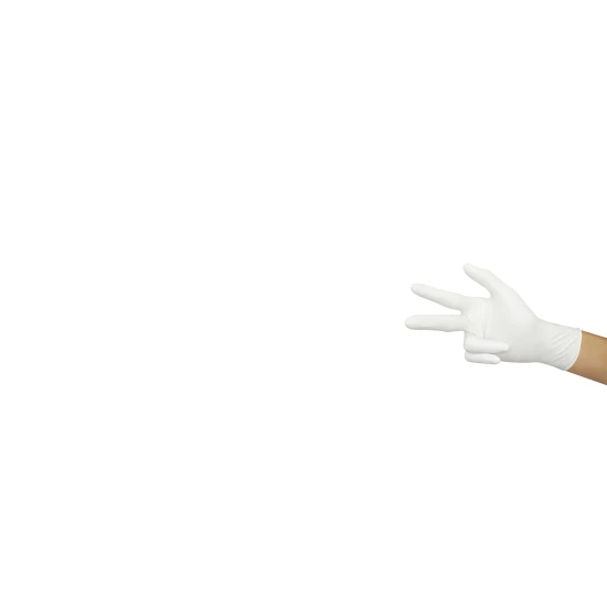 Premium latex vizsgáló kesztyű púdermentes, S, fehér