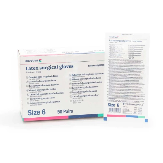 Steril sebészkesztyű - latex enyhén porított - 6-os méret 50pár