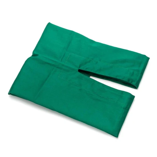Sebészeti kendő réssel, 90 x 90 cm, 35 cm, zöld