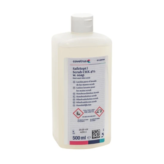 SafeSept Max Scrub CHX 4% kézmosó szappan, 500 ml