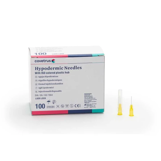 Injekciós tű, RW, hosszú ferde, Luerlock, 30G sárga 0.3 x 12mm, 100 db