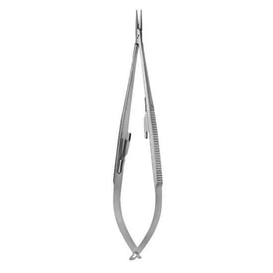 Tűtartó micro Castroviejo zárral egyenes 14cm