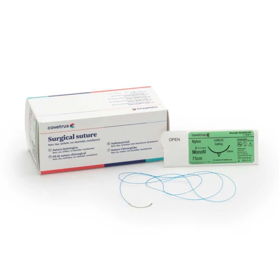 Nylon varrat kék 3/8RC30 metrikus 3,5 USP 0 75cm