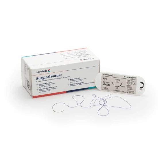 Varróanyag PDO lila 1/2TP30 Metrikus 3 USP 2-0 75cm