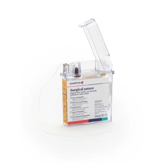 Poliészter Sebészeti Varrószalag - Zöld, Multifil, Metrikus 1.5, USP 4-0