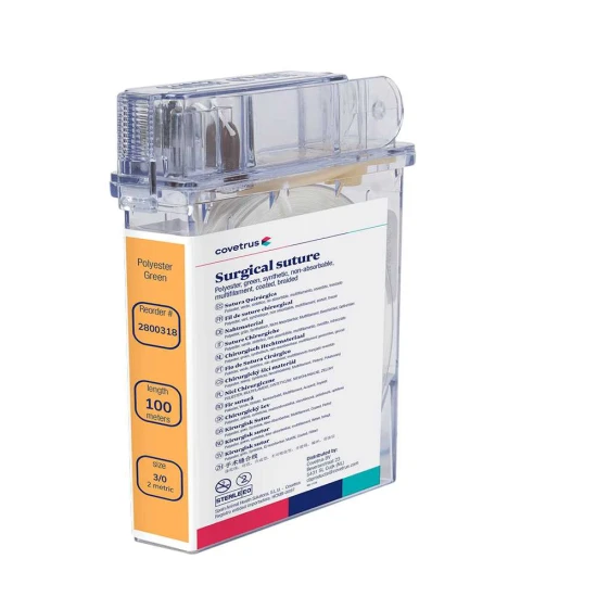 Poliészter Sebészeti Varrószalag - Zöld, Multifil, Metrikus 5, USP 2