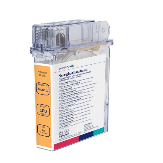 Poliészter Sebészeti Varrószalag - Zöld, Multifil, Metrikus 6, USP 3+4