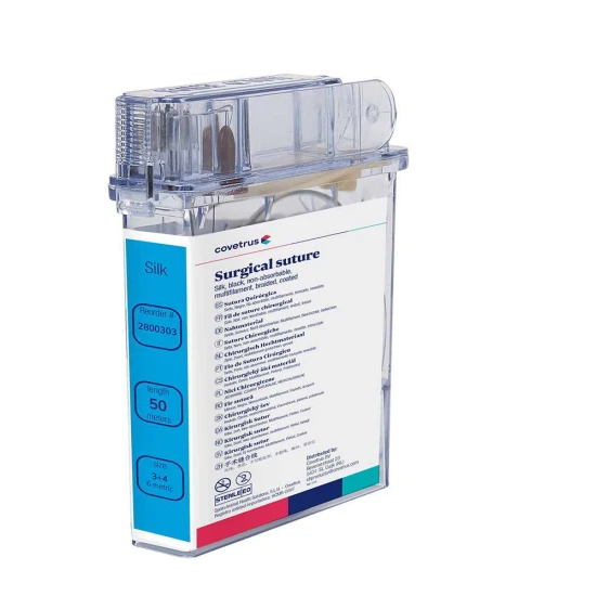 Selyem Fekete Sebészeti Varrószalag - Multifil, Metrikus 6, USP 3+4