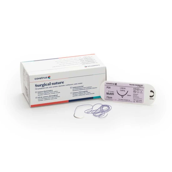 Varrókötés PGA lila 3/8RC30 Metrikus 3 USP 2-0 75cm