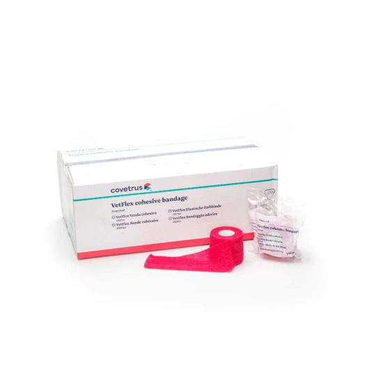VetFlex összetartó kötés, 5 cm x 4,5 m, piros