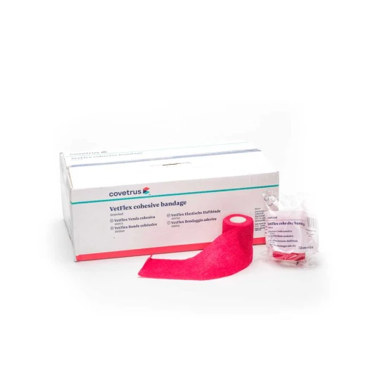 VetFlex összetartó kötés, 7,5 cm x 4,5 m, piros