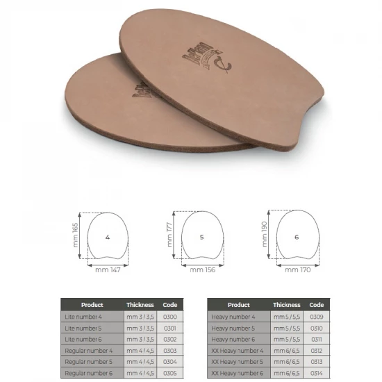 DePlano Patkóalátét bőr/bőr 6 Regular, 4.50mm