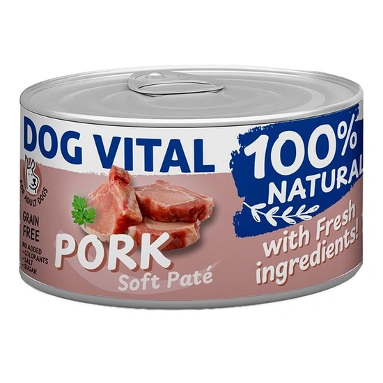 Dog Vital konzerv 100% Natural Soft Paté Pork - sertés 150g